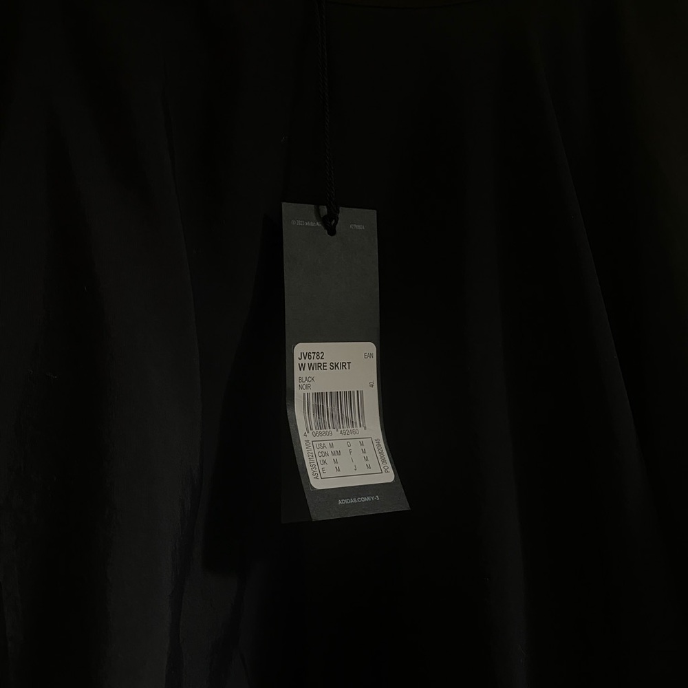 Y-3 Black Asymmetrical Draped Maxi Skirt with White Stripes - Picture 3 of 3